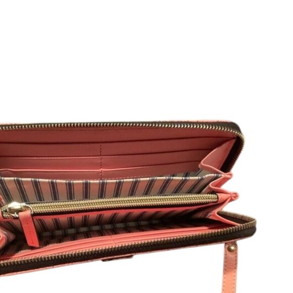 Dooney and Bourke Saffiano Large Zip Around Wristlet - Picture 4 of 5